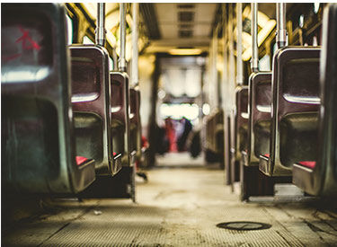 Inside of a bus