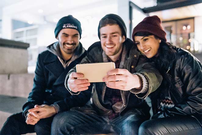 Students taking a selfie