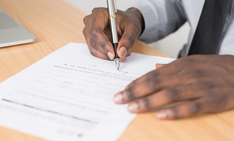 Signing a document